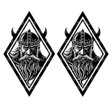 Load image into Gallery viewer, Corner shield stickers-VIKING FACE

