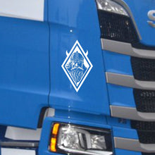 Load image into Gallery viewer, Corner shield stickers-VIKING FACE

