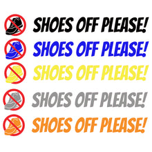Load image into Gallery viewer, ,,Shoes off please!,, - transferable vinyl sticker for trucks
